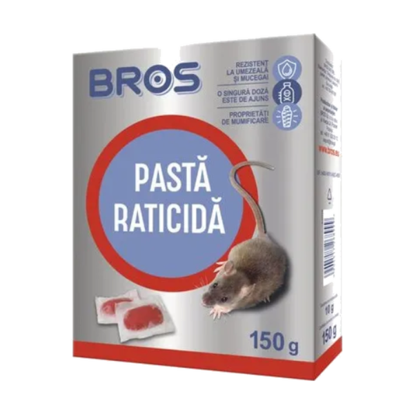 BROS pastă raticidă pentru șoareci 150 g
